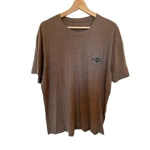 Fender T-Shirt Brown Shirt Pilot Guitar Men's Size XL Tee Short Sleeve Graphic T